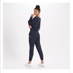 Vuori Lux Long-Sleeve Romper sz S in Midnight Heather